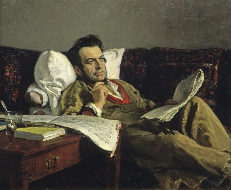 Mikhaïl Ivanovitch Glinka während der Komposition der Oper « Rouslan und Ludmila » - Ilya Repin