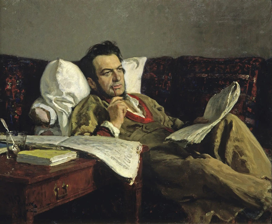 Mikhaïl Ivanovitch Glinka während der Komposition der Oper « Rouslan und Ludmila » - Ilya Repin