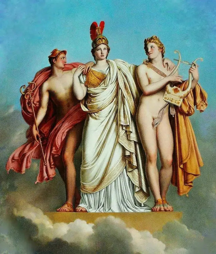 Minerva zwischen Apollo und Merkur - Anne-Louis Girodet