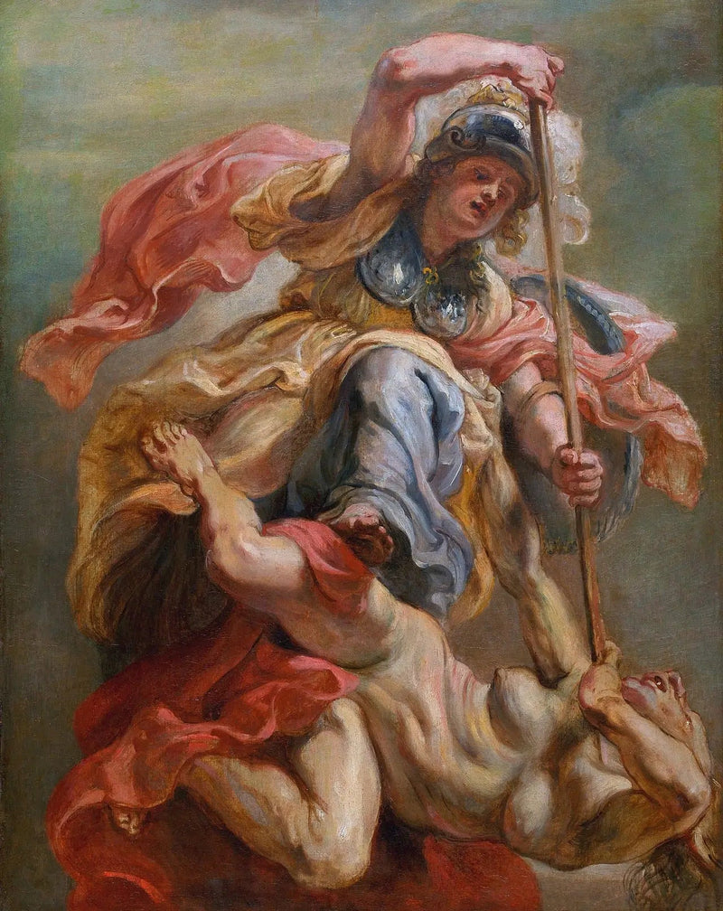 Minerva, die die Unwissenheit überwindet - Peter Paul Rubens