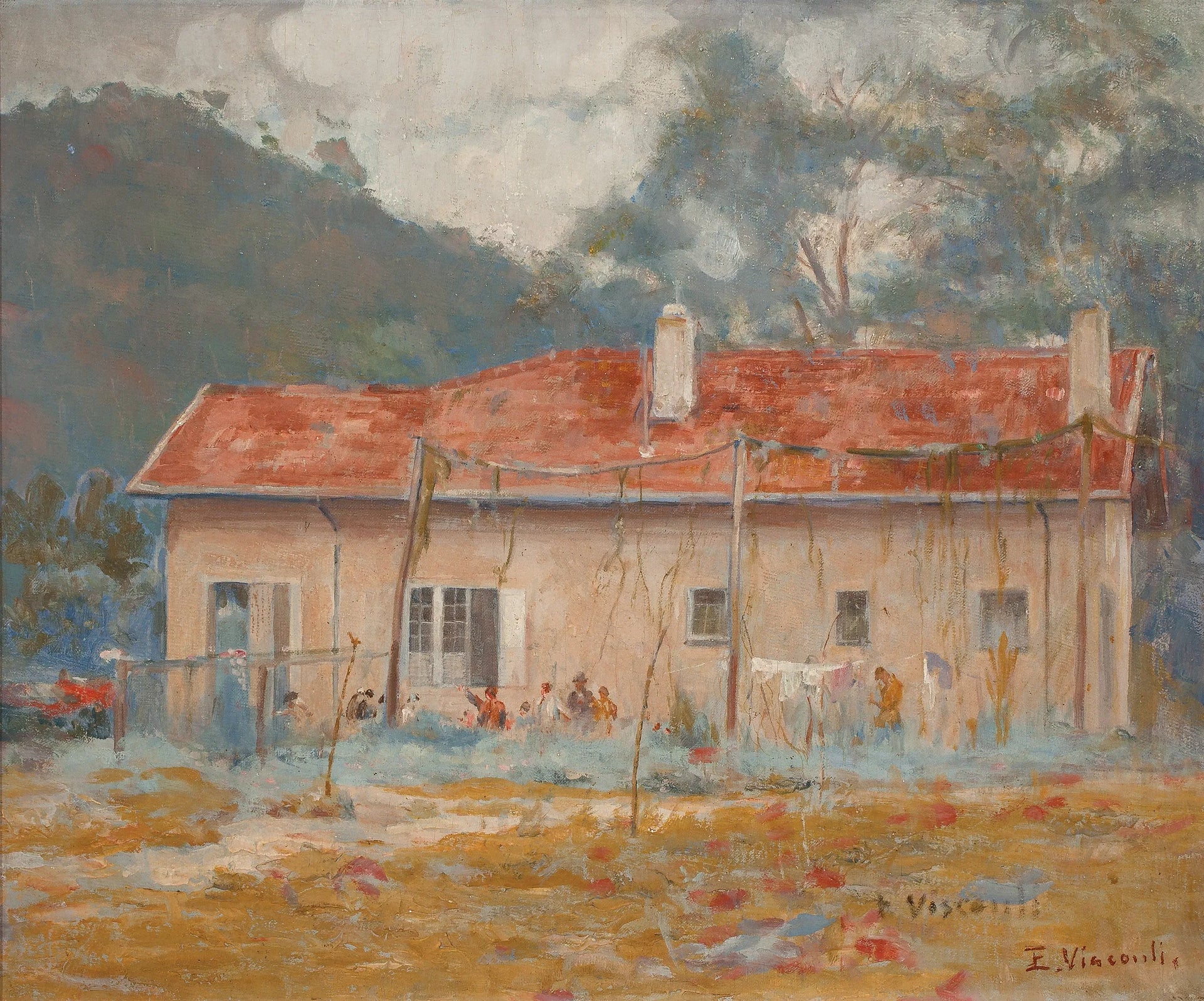 Minha casa de campo - Eliseu Visconti image 1 tableau peint à l’huile sur toile