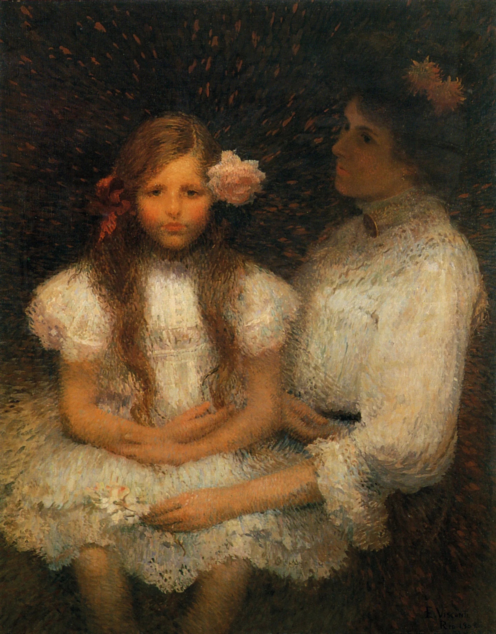 Minha família (A rosa) - Eliseu Visconti image 1 copie de tableau peinte à la main