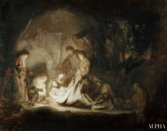 Mise au tombeau du Christ - Rembrandt van Rijn - Reproductions de tableaux et peintures haut de gamme