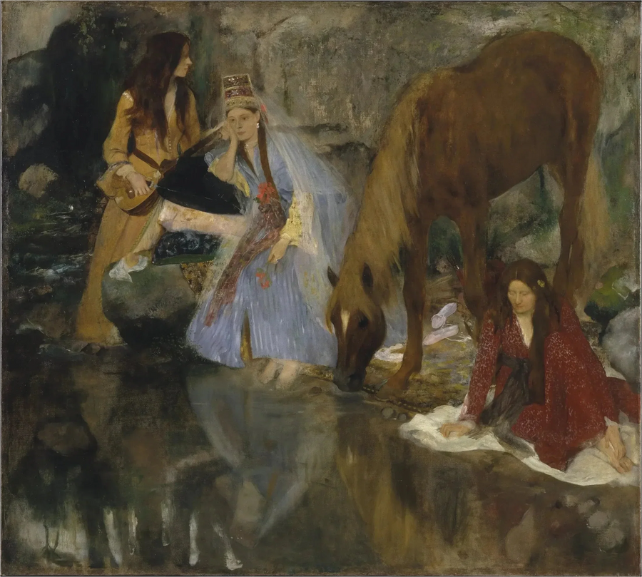 Porträt von Mlle Fiocre im Ballett "Die Quelle" - Edgar Degas