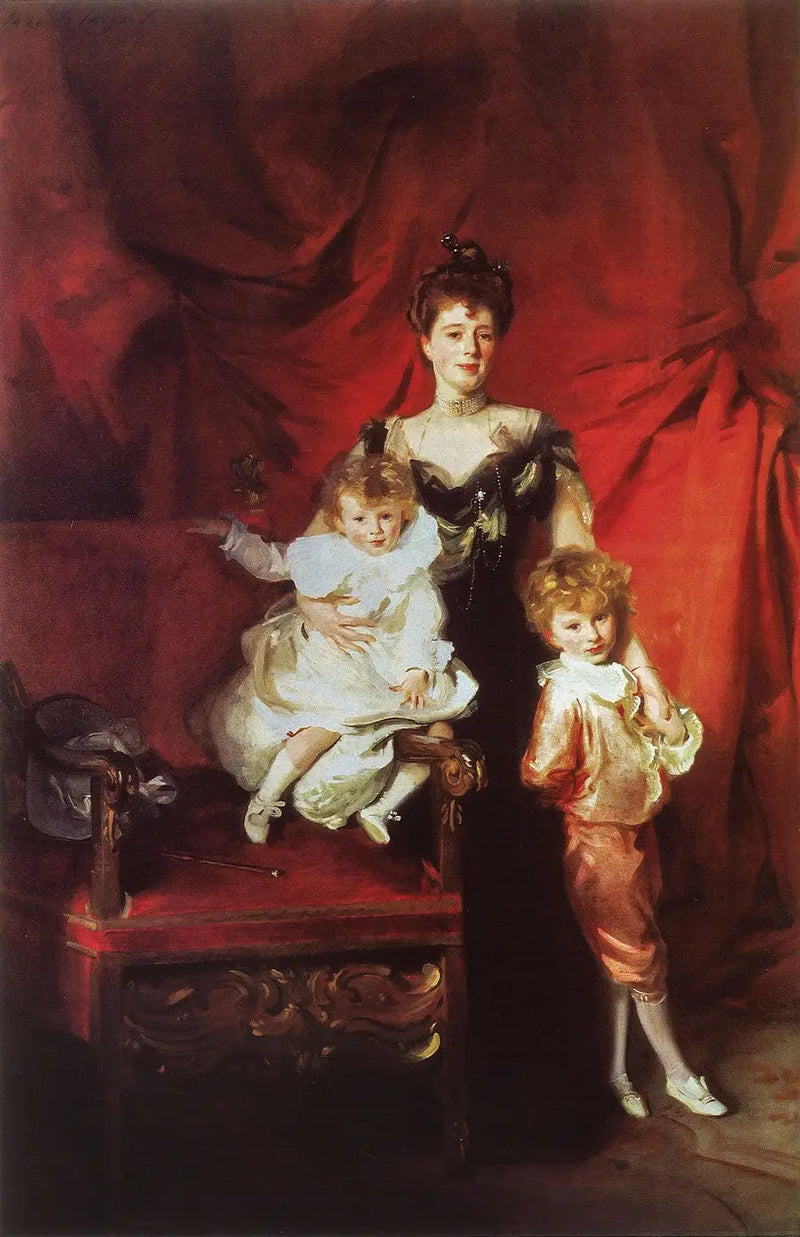 Frau Cazalet und ihre Kinder Edward und Victor - John Singer Sargent