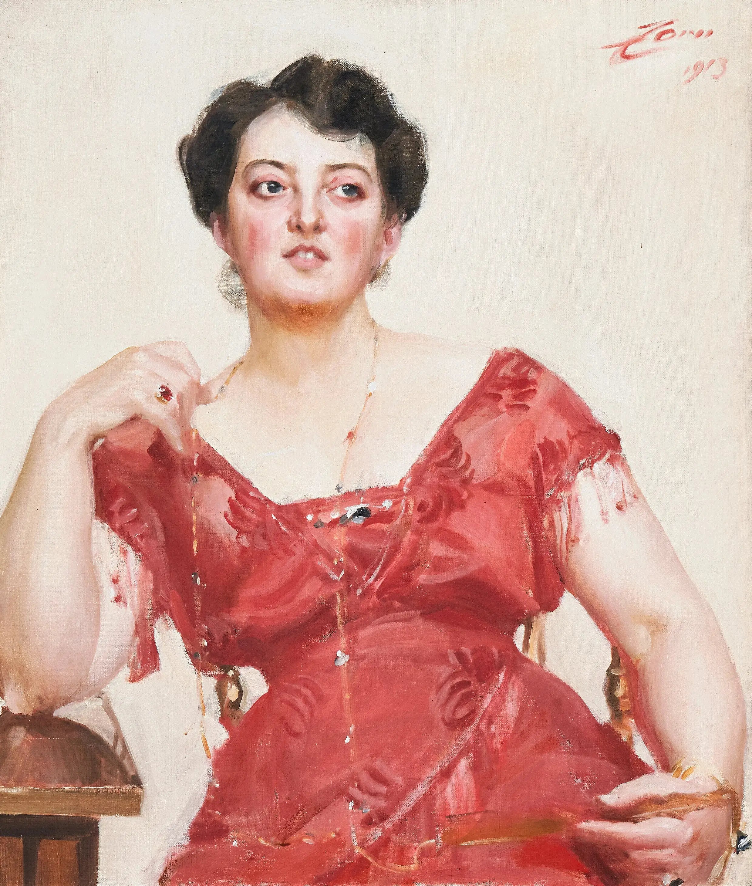 Mme Dagny Pineus - Anders Zorn image 1 copie peinte à la main à l’huile