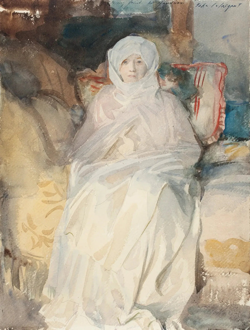 Frau Gardner in Weiß - John Singer Sargent