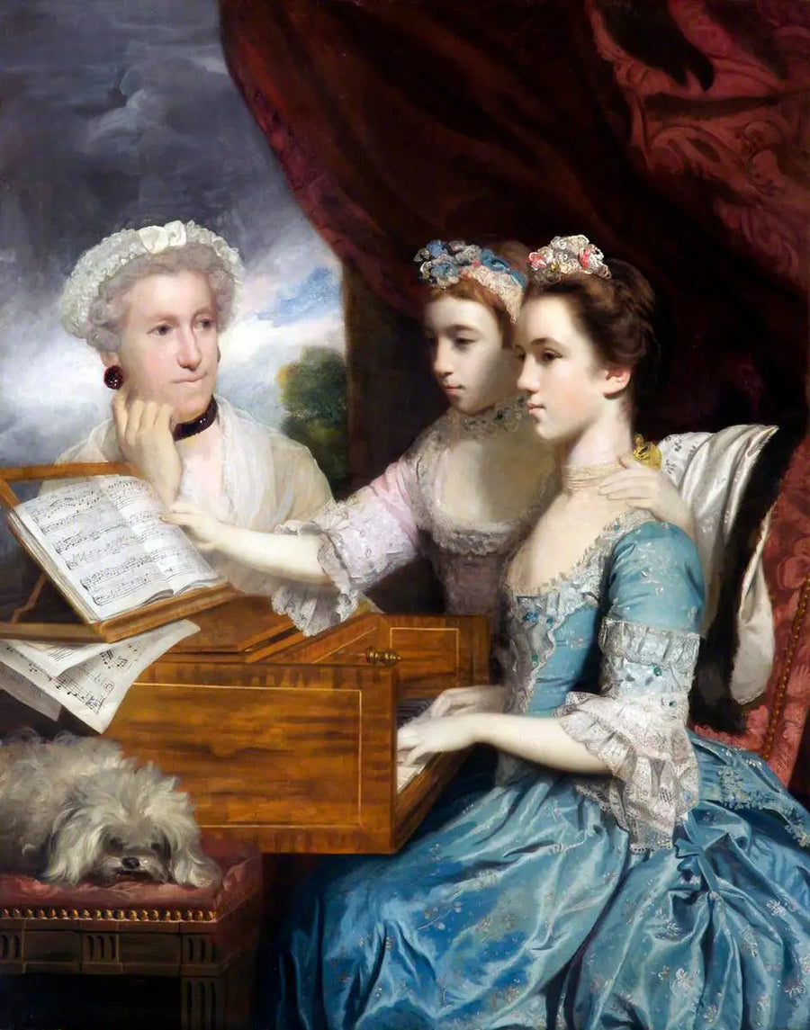 Mme James Paine (gestorben 1766) und die Fräulein Paine (Charlotte, geboren 1751, und Mary, 1753-1798) - Joshua Reynolds