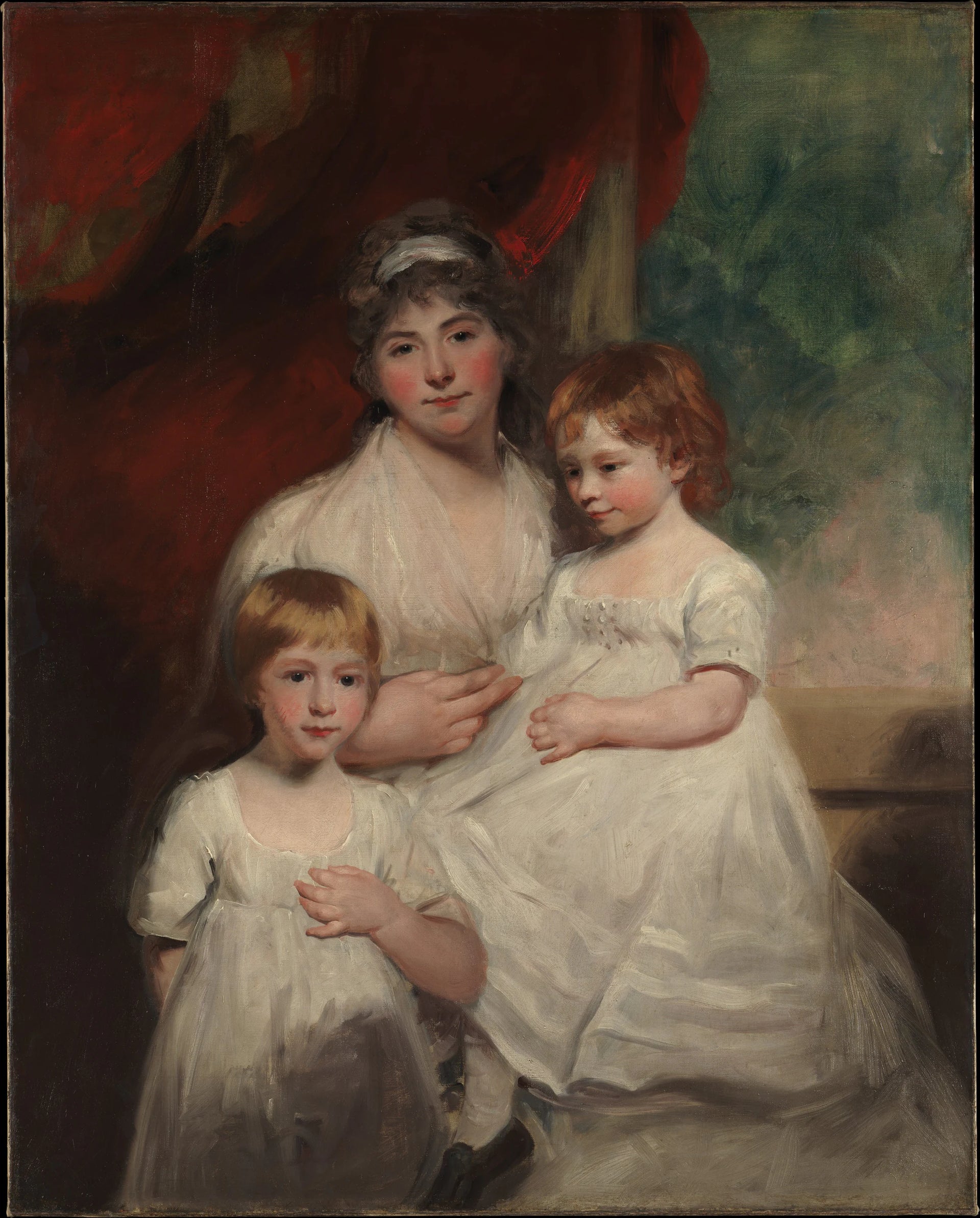 Mme John Garden (Ann Garden, 1769-1842) et ses enfants, John (1796-1854) et Ann Margaret (née en 1793) - John Hoppner