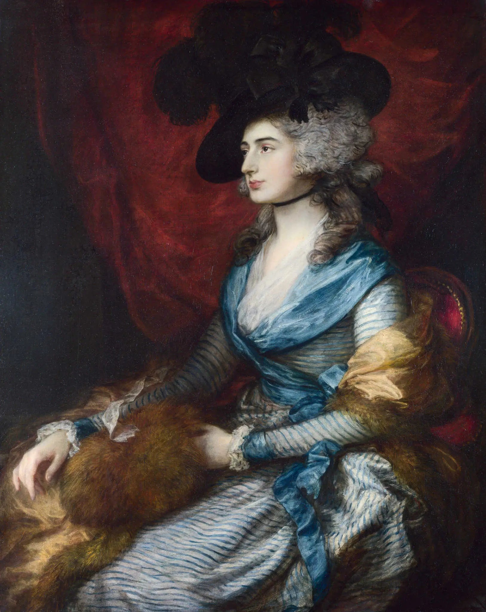 Mme Siddons - Thomas Gainsborough image 1 copie de tableau peinte à la main