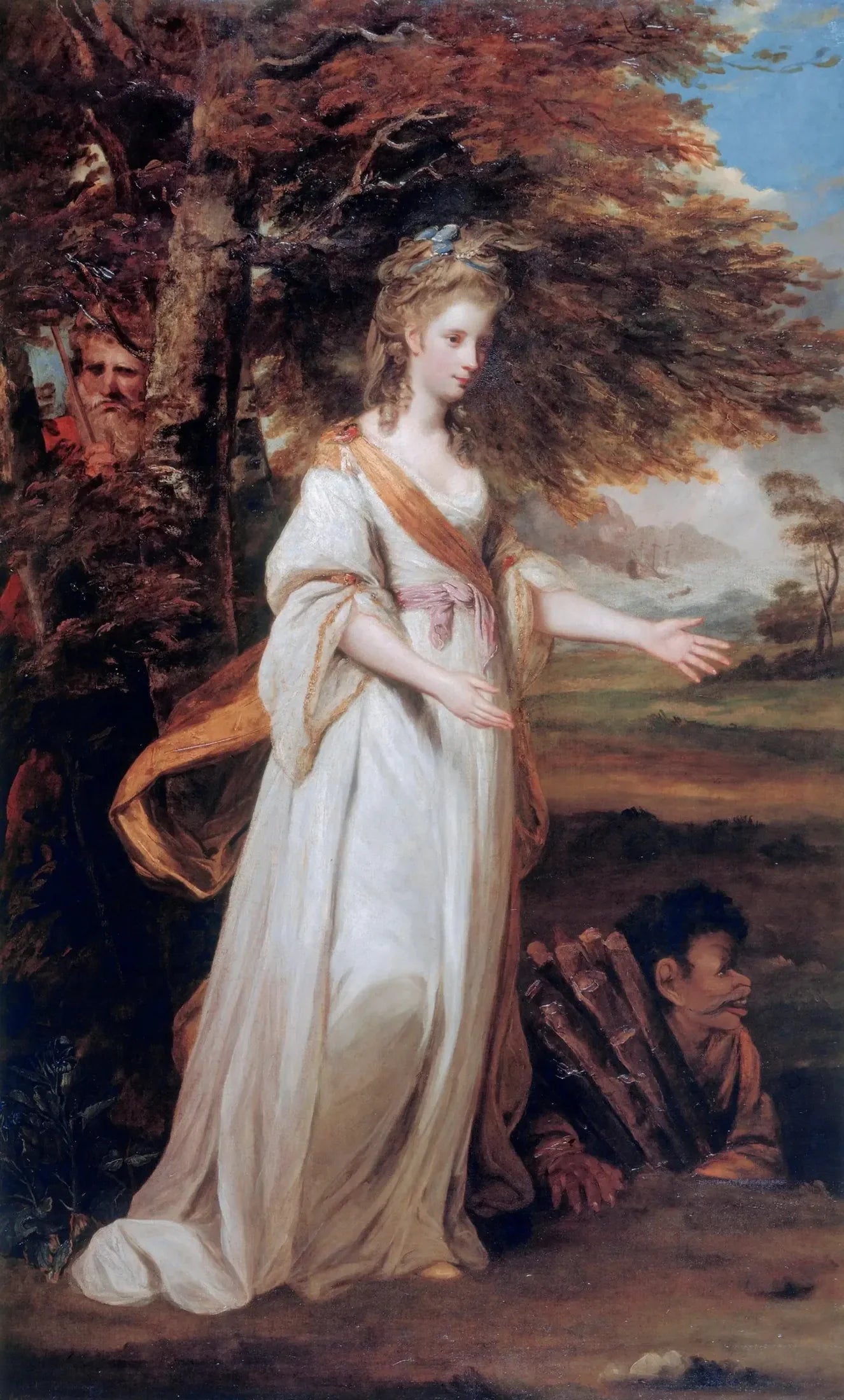 Mme Tollemache dans le rôle de Miranda - Joshua Reynolds image 1 reproduction de peinture à l’huile