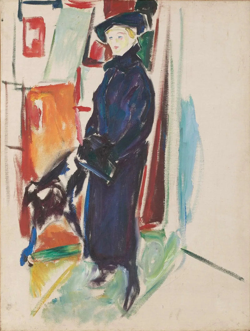 Modell mit Hut und Mantel - Edvard Munch
