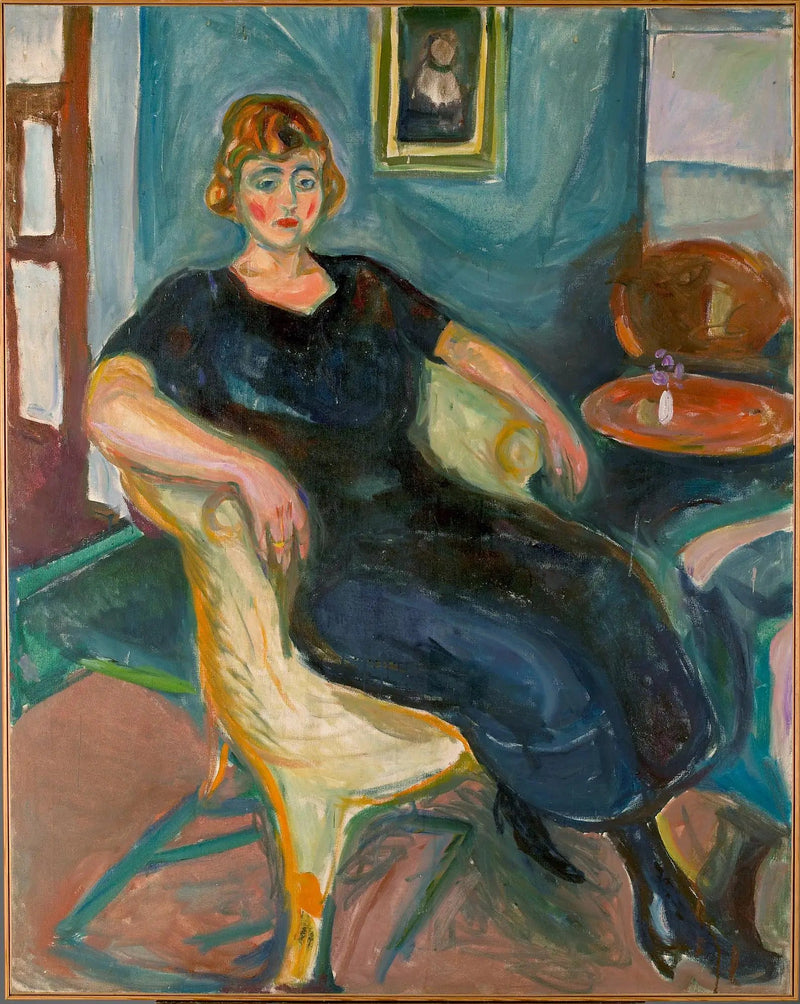 Modell in einem Korbstuhl - Edvard Munch
