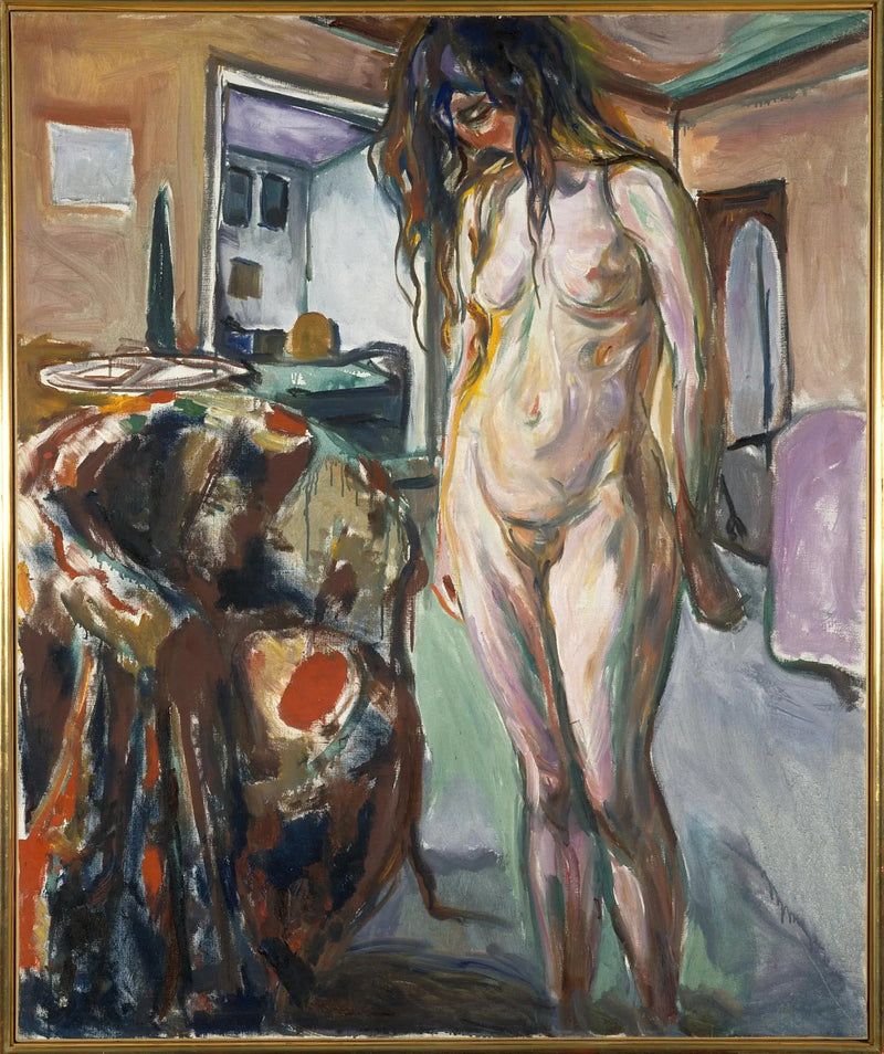 Modell neben dem Korbstuhl - Edvard Munch