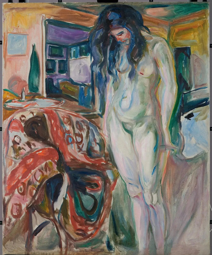 Modell neben dem Korbstuhl - Edvard Munch