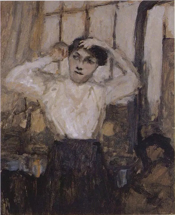 Modell beim Frisieren im Atelier - Édouard Vuillard