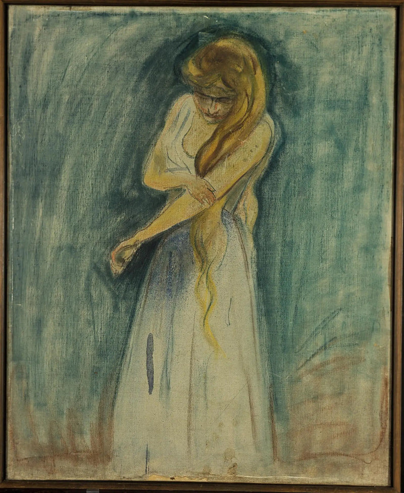 Modell, das sich die Arme kratzt - Edvard Munch