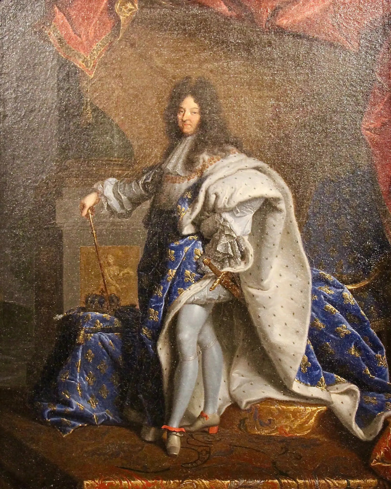 Modell für das Porträt von Ludwig XIV in großem königlichem Kostüm - Hyacinthe Rigaud