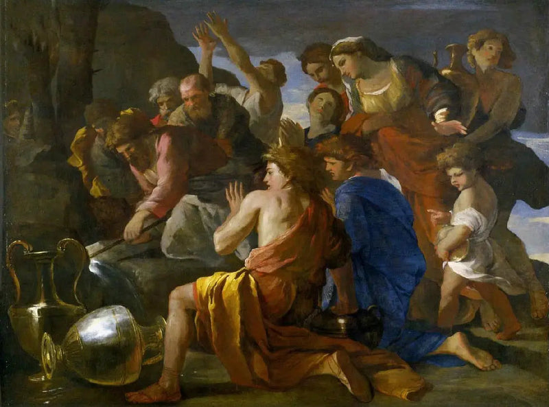 Moses, der die Wasser von Mara erweicht - Nicolas Poussin