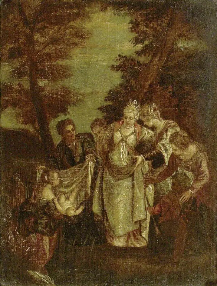 Mose vor die Tochter des Pharao gebracht - Paul Véronèse