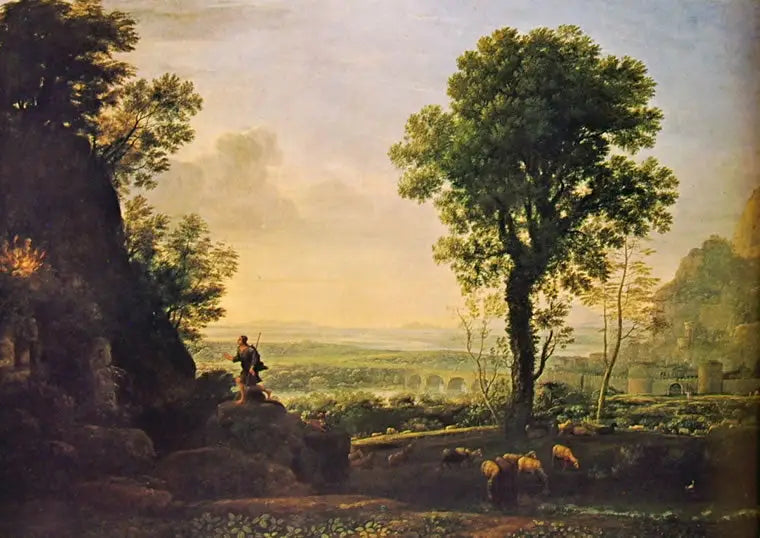 Mose Betrachtet den brennenden Dornbusch - Claude Lorrain