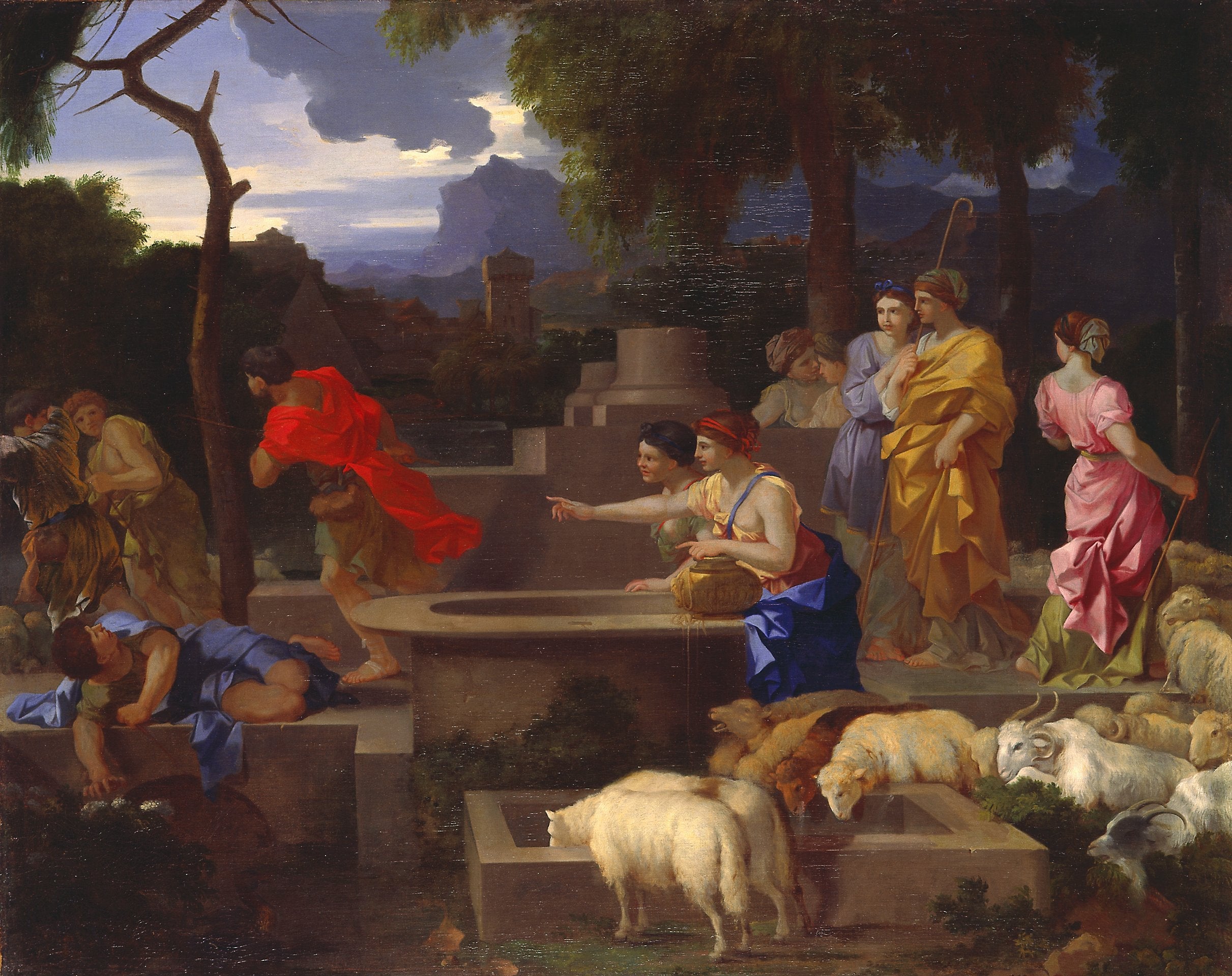 Moïse défendant les filles de Jéthro - Sébastien Bourdon image 1 reproduction réalisée par Alpha Reproduction