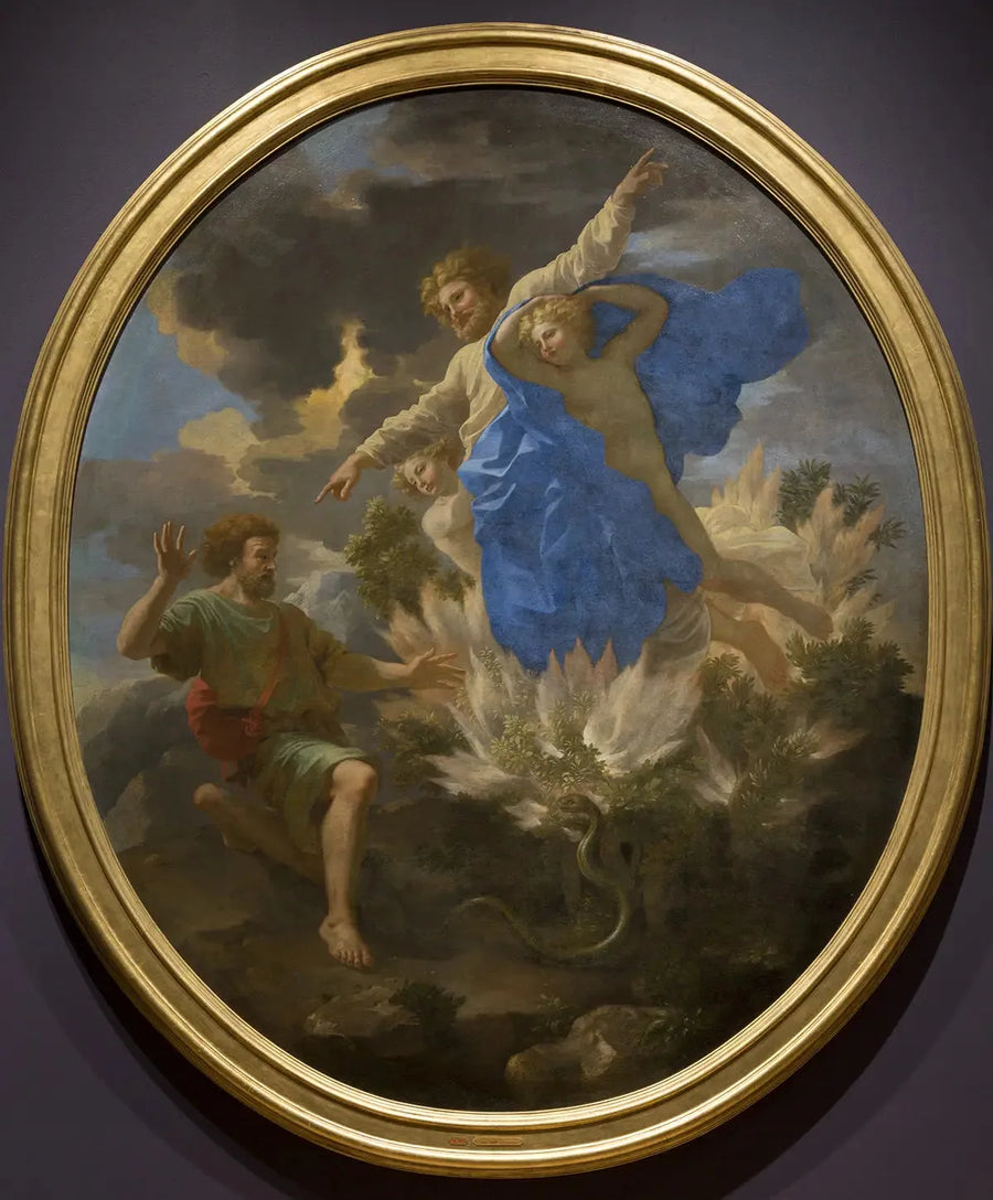 Moses vor dem brennenden Dornbusch - Nicolas Poussin