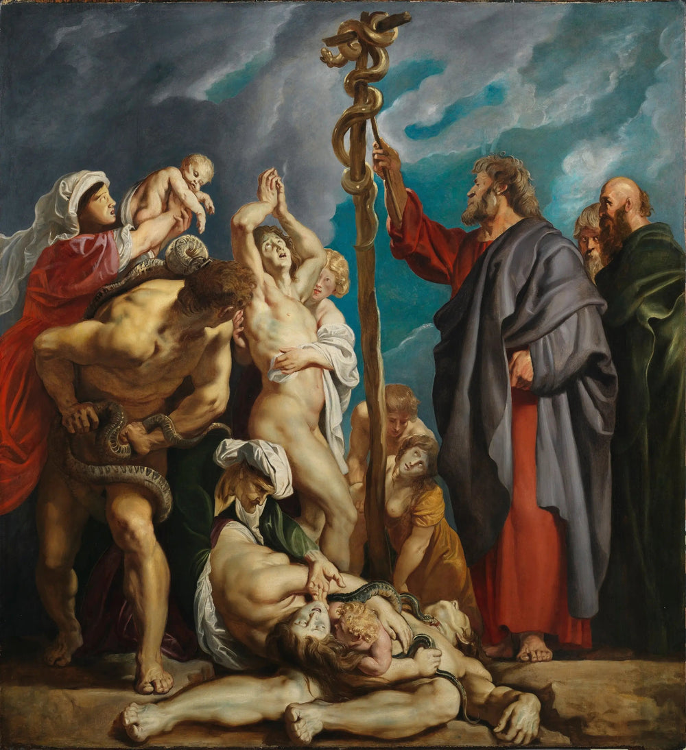 Moïse et le serpent d'airain - Peter Paul Rubens image 1 copie de tableau peinte à la main