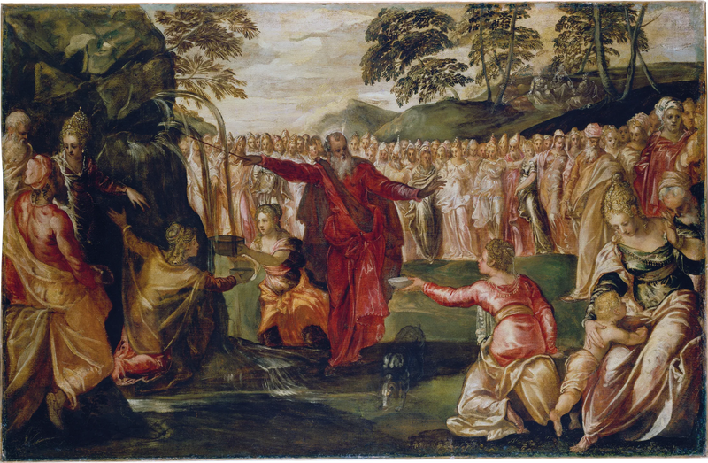 Mose schlägt den Felsen - Jacopo Tintoretto