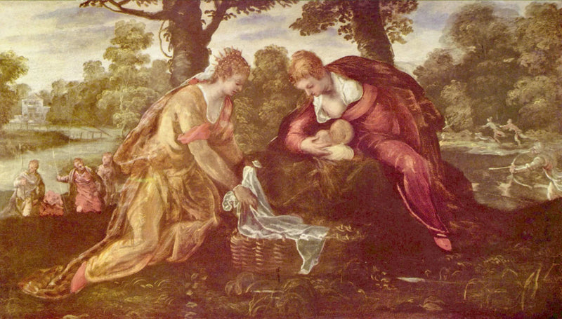 Mose gerettet aus den Wassern - Jacopo Tintoretto