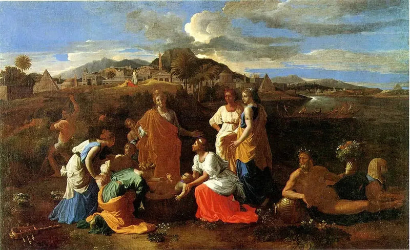 Moses gerettet aus den Wassern - Nicolas Poussin
