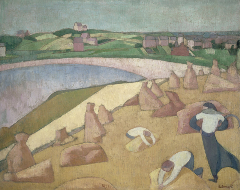 Getreideernte am Meerufer - Émile Bernard