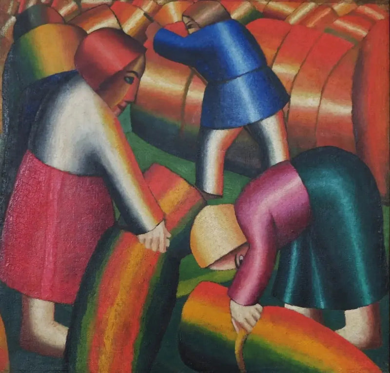 Mähmaschinen/Ernte von Roggen II - Kazimir Malevich