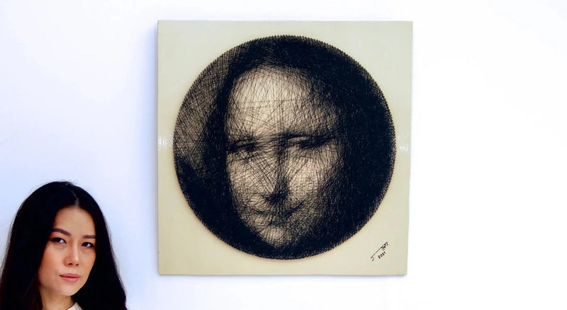 Mona Lisa Fadenkunst | 60 x 60 cm