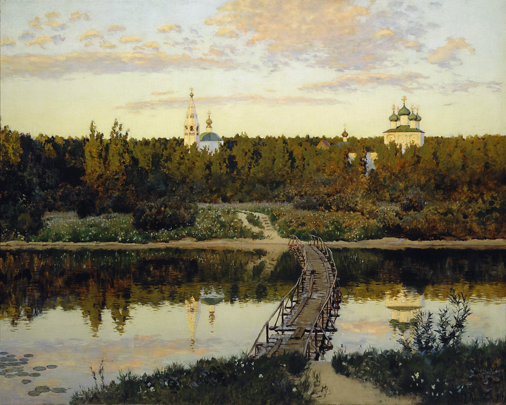 Monastère silencieux - Isaac Levitan image 1 copie peinte à la main à l’huile