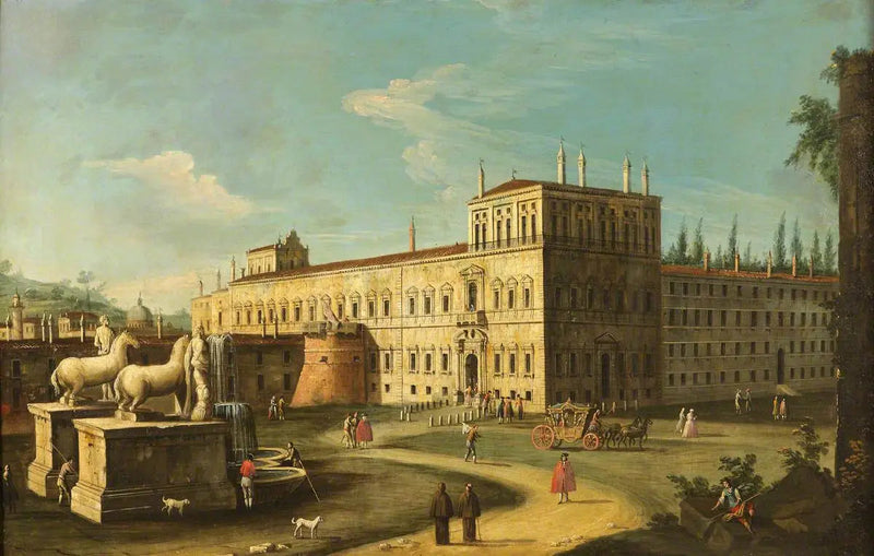Monte Cavallo und der Quirinalpalast, Rom - Canaletto