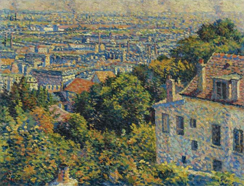 Montmartre, von der Rue Cortot. Blick auf Saint-Denis - Maximilien Luce