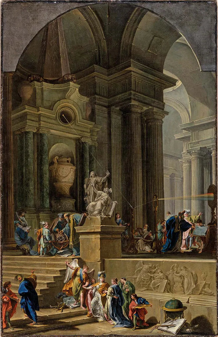Allegorisches Denkmal für Sir Isaac Newton - Giovanni Battista Pittoni