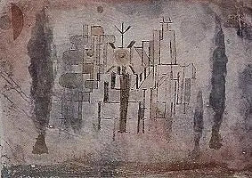 Denkmal auf einem Friedhof - Paul Klee