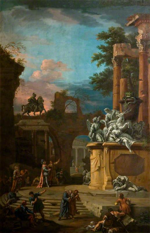 Imaginäres Denkmal an William Cavendish (1640-1707), 1. Herzog von Devonshire - Sebastiano Ricci