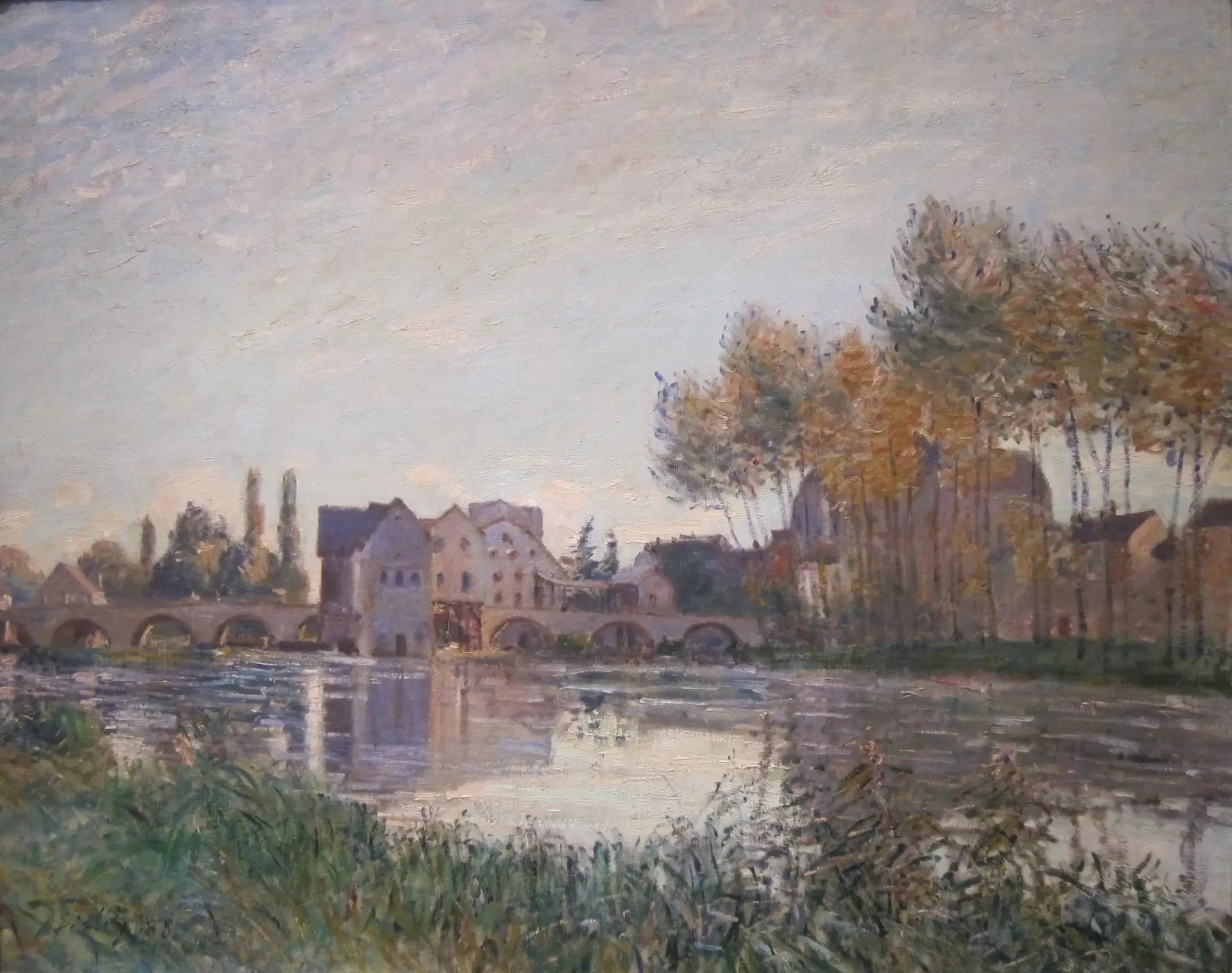 Moret au coucher du soleil - Alfred Sisley image 1 reproduction de peinture à l’huile