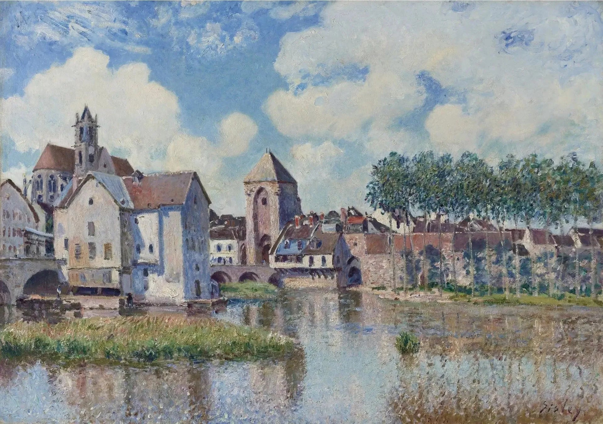 Moret-sur-Loing - Alfred Sisley image 1 reproduction artisanale de tableau