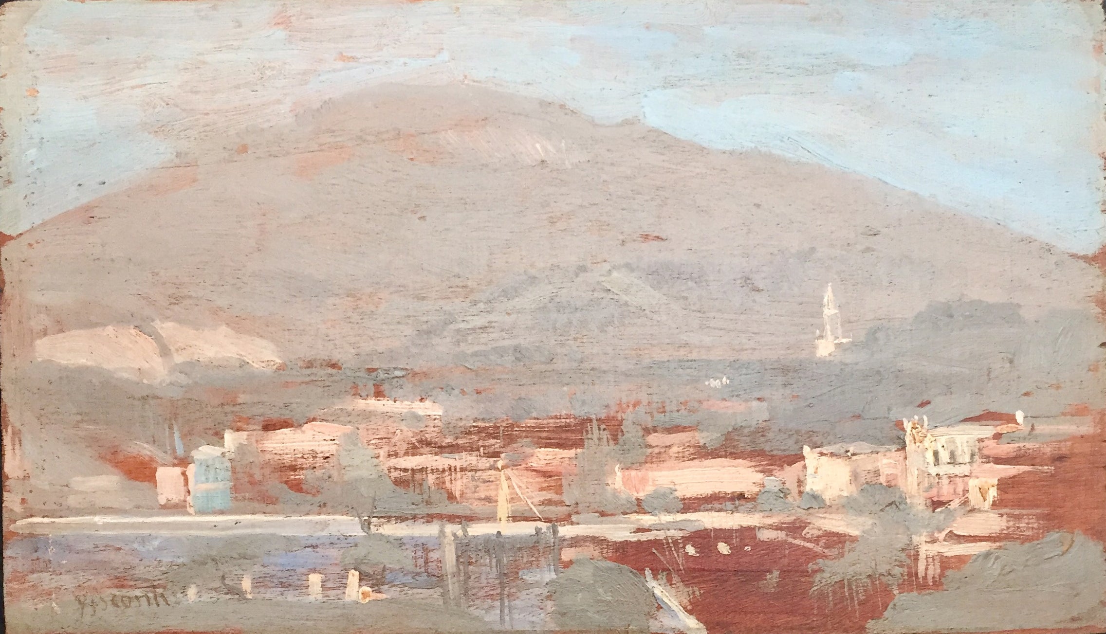 Morro com casario - Eliseu Visconti image 1 reproduction de peinture à l’huile