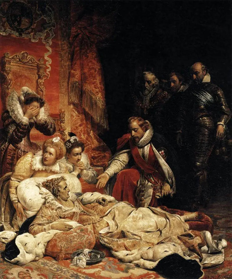 Tod von Elisabeth, Königin von England, im Jahr 1603 - Paul Delaroche