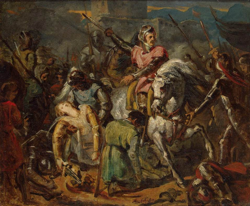 Tod von Gaston de Foix in der Schlacht bei Ravenna am 11. April 1512 - Ary Scheffer
