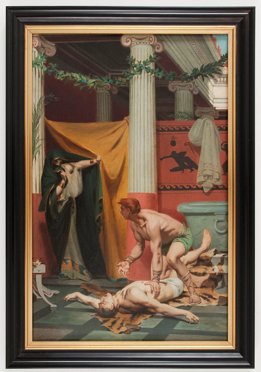 Mort de l'empereur Commode - Fernand Pelez image 1 tableau peint à l’huile sur toile