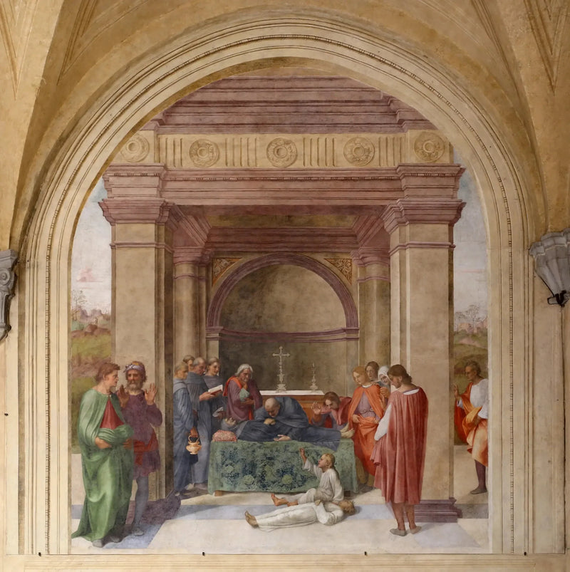 Tod des heiligen Philipp Benizi und Auferstehung eines Kindes - Andrea del Sarto