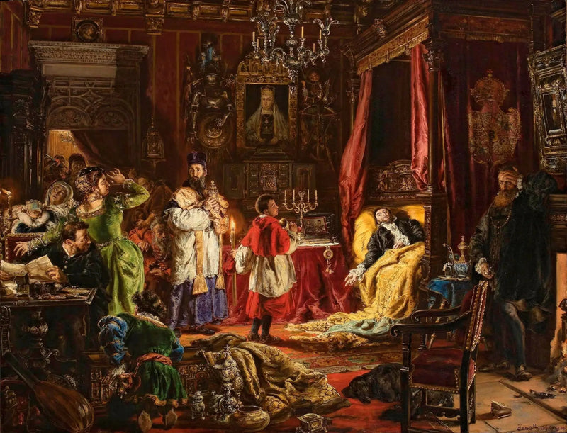 Tod von Sigismond August in Knyszyn im Jahr 1572 - Jan Matejko