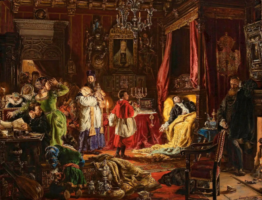 Tod von Sigismond August in Knyszyn im Jahr 1572 - Jan Matejko