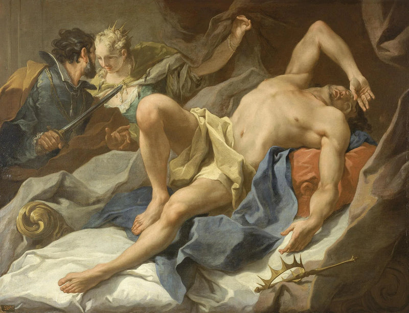 Tod des Königs Candaules - Giovanni Battista Pittoni